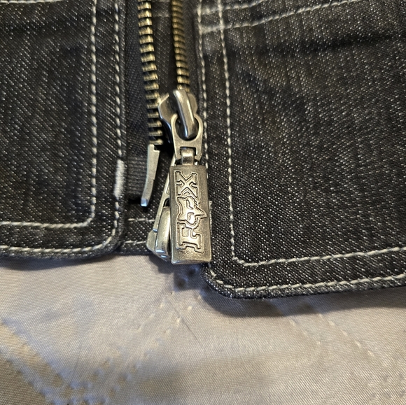 NEW Fox Racing denim moto jacket size Small. - Picture 3 of 12